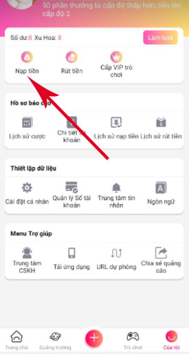 Các Cách Nạp Tiền 567 LIVE